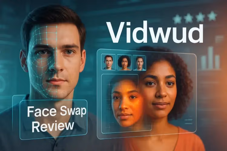 Vidwud AI using facial recognition technology to analyze human faces in videos