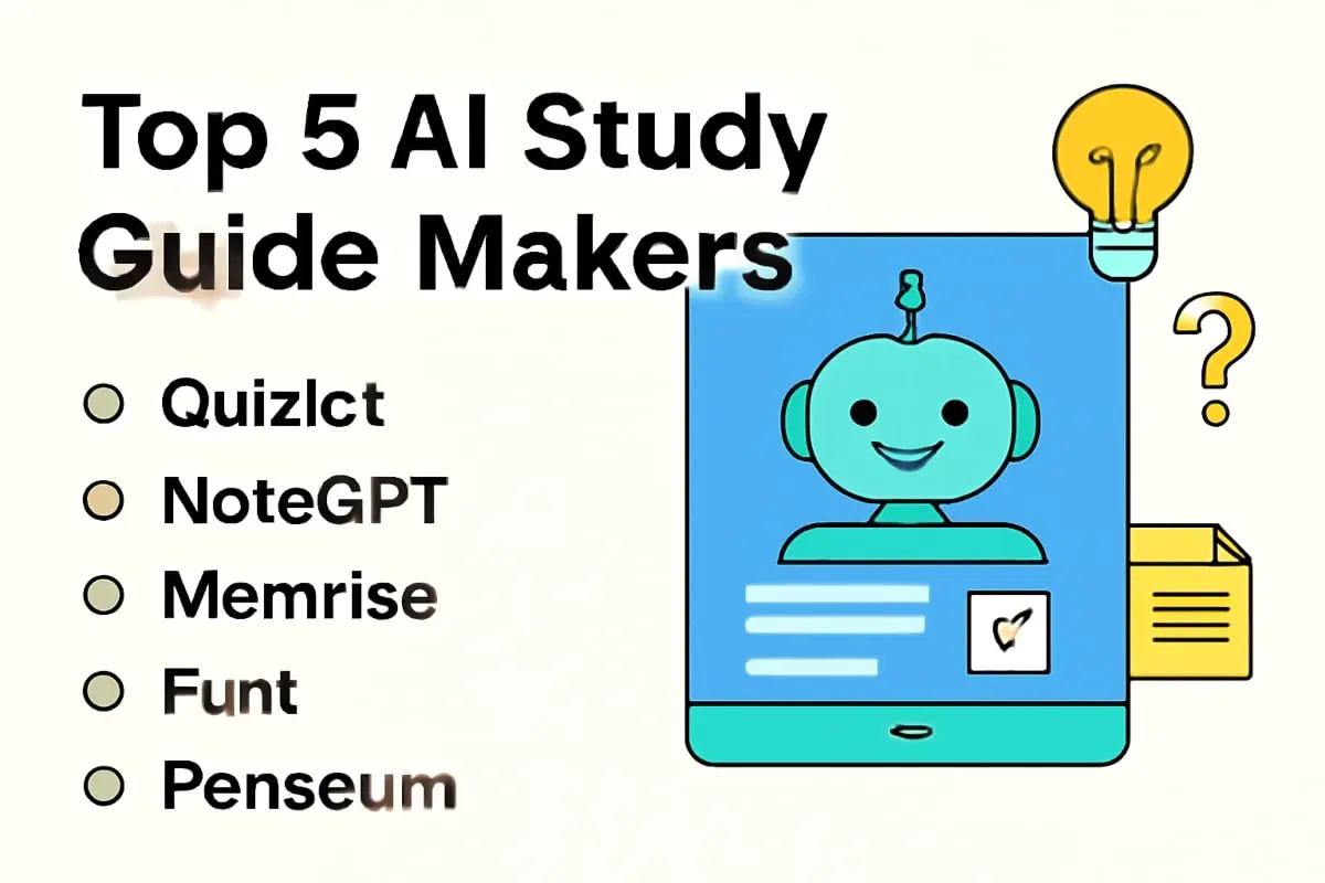 Top 5 AI study guide maker