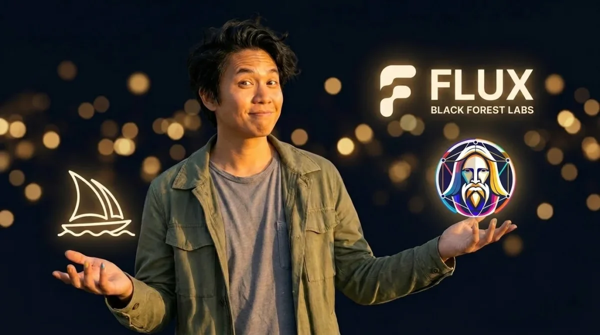 An energetic 3D infographic representing an all-in-one AI creative studio, a top trend for Midjourney alternatives in 2026.