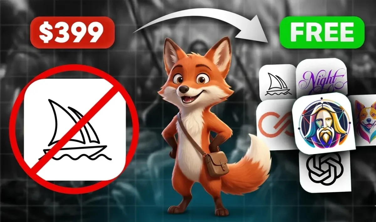 A surreal AI-generated image of a figure with a glowing, circular head made of orange energy, standing in a dark, atmospheric environment. Midjourney Alternatives