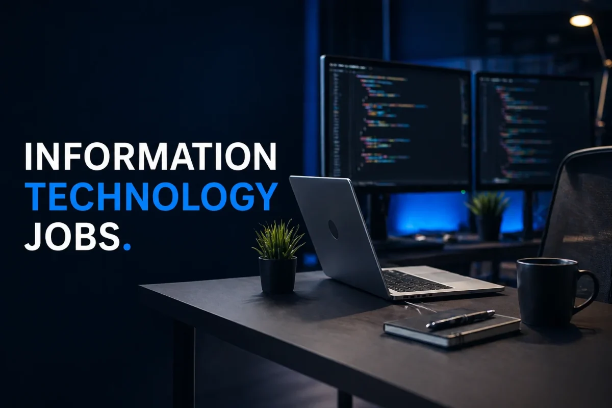 A 5-step roadmap infographic titled "How to Start Your Career in Tech" providing a guide for securing entry-level and advanced Information Technology Jobs in 2026.