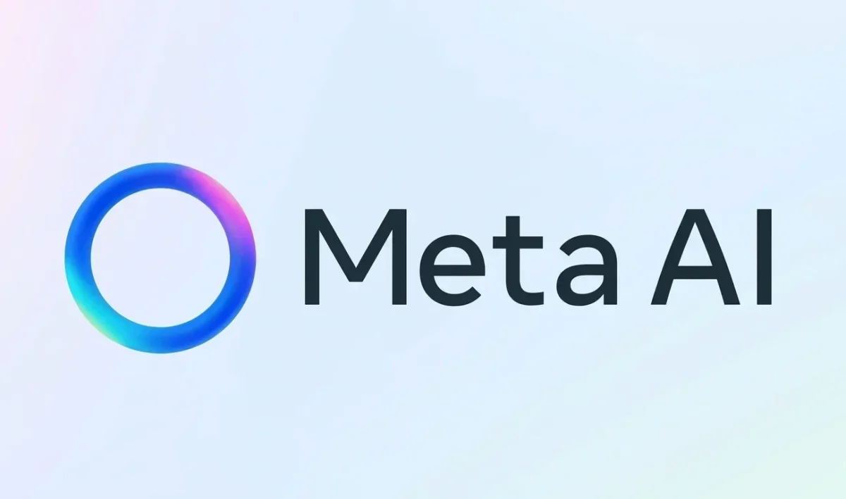 Meta AI logo, a free ChatGPT alternative integrated with Instagram, WhatsApp, and Facebook.