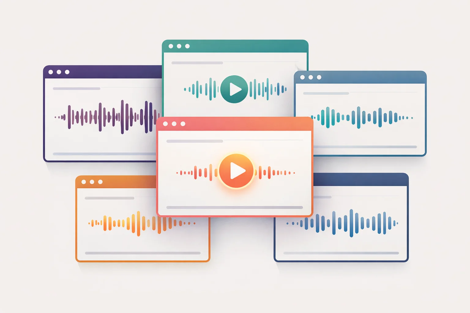 A digital illustration featuring a central microphone icon with a soundwave passing through a set of legal scales, representing the ethical and regulatory considerations of using a Trump AI voice.