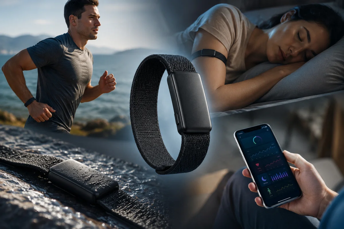 Garmin Cirqa Smart Band screen-free fitness tracker with health monitoring, sleep tracking, workout support, and smartphone app integration.