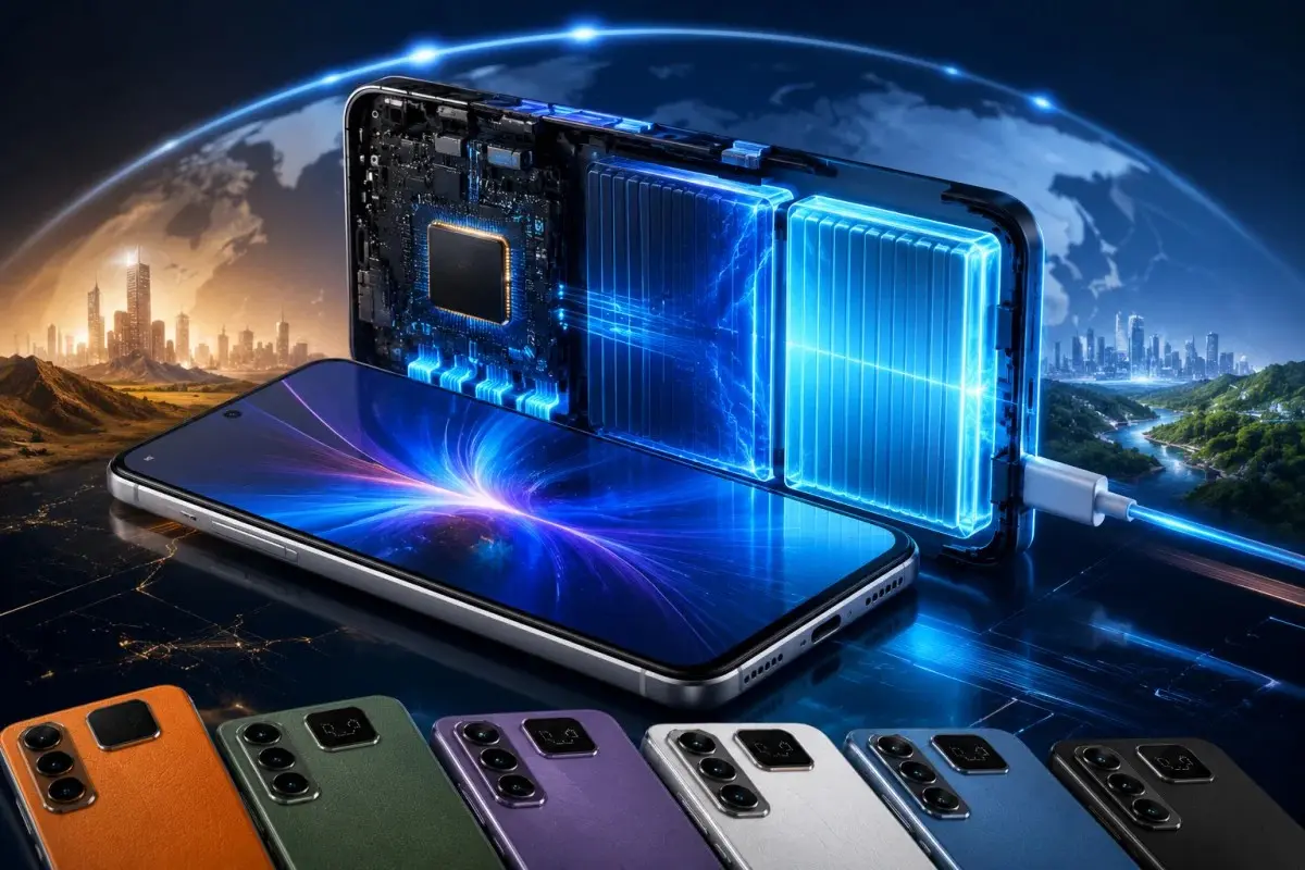 Infinix Hot 70 Pro showcasing 144Hz display, MediaTek Dimensity 7100 processor, large battery system, fast charging technology, and multiple color variants.
