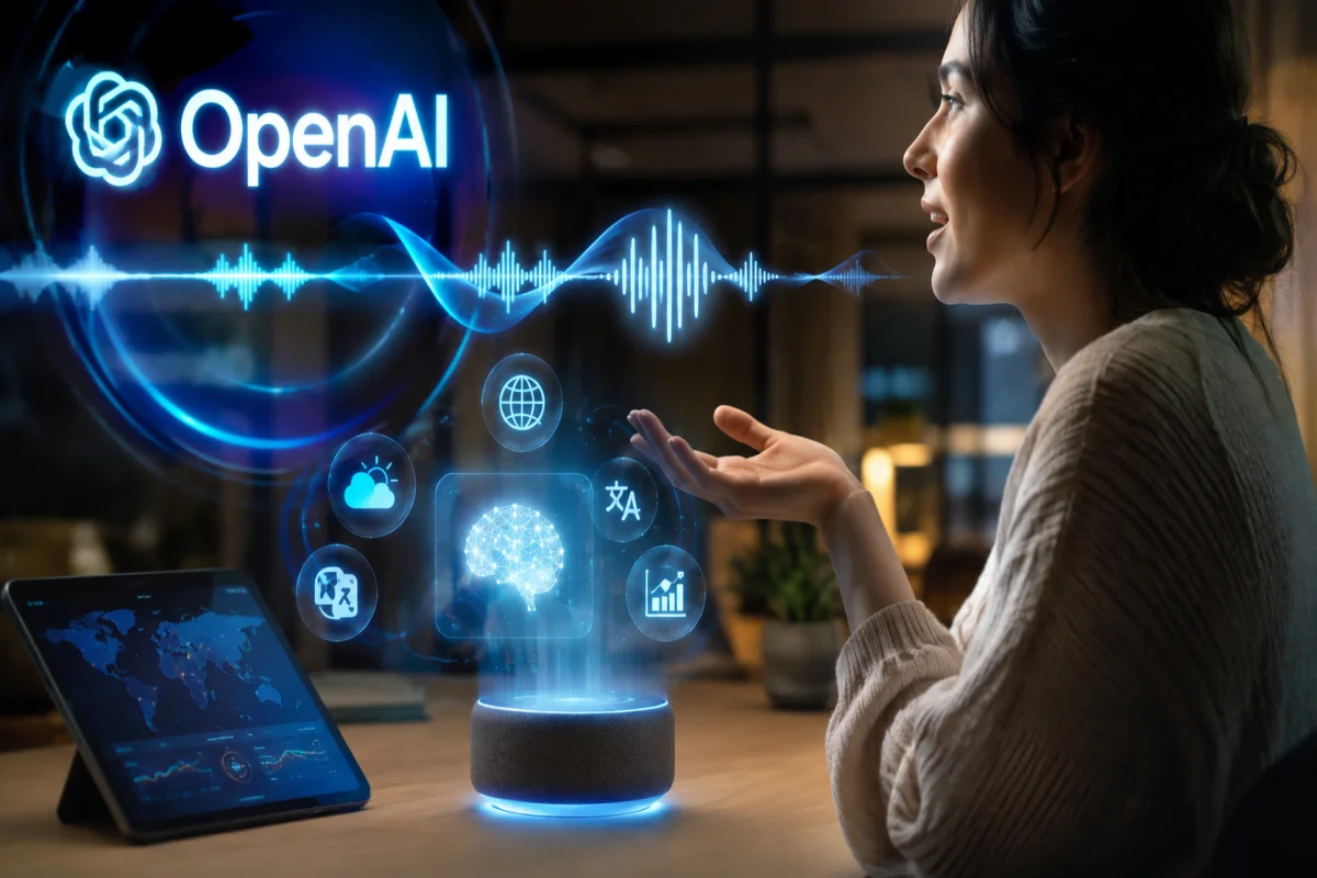 User speaking with OpenAI GPT-Live, a real-time voice AI assistant capable of simultaneous listening, reasoning, translation, and natural conversation.