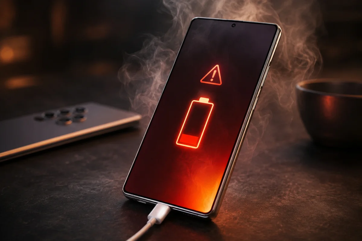 Samsung Galaxy S24 showing battery drain and overheating issues after the July 2026 software update
