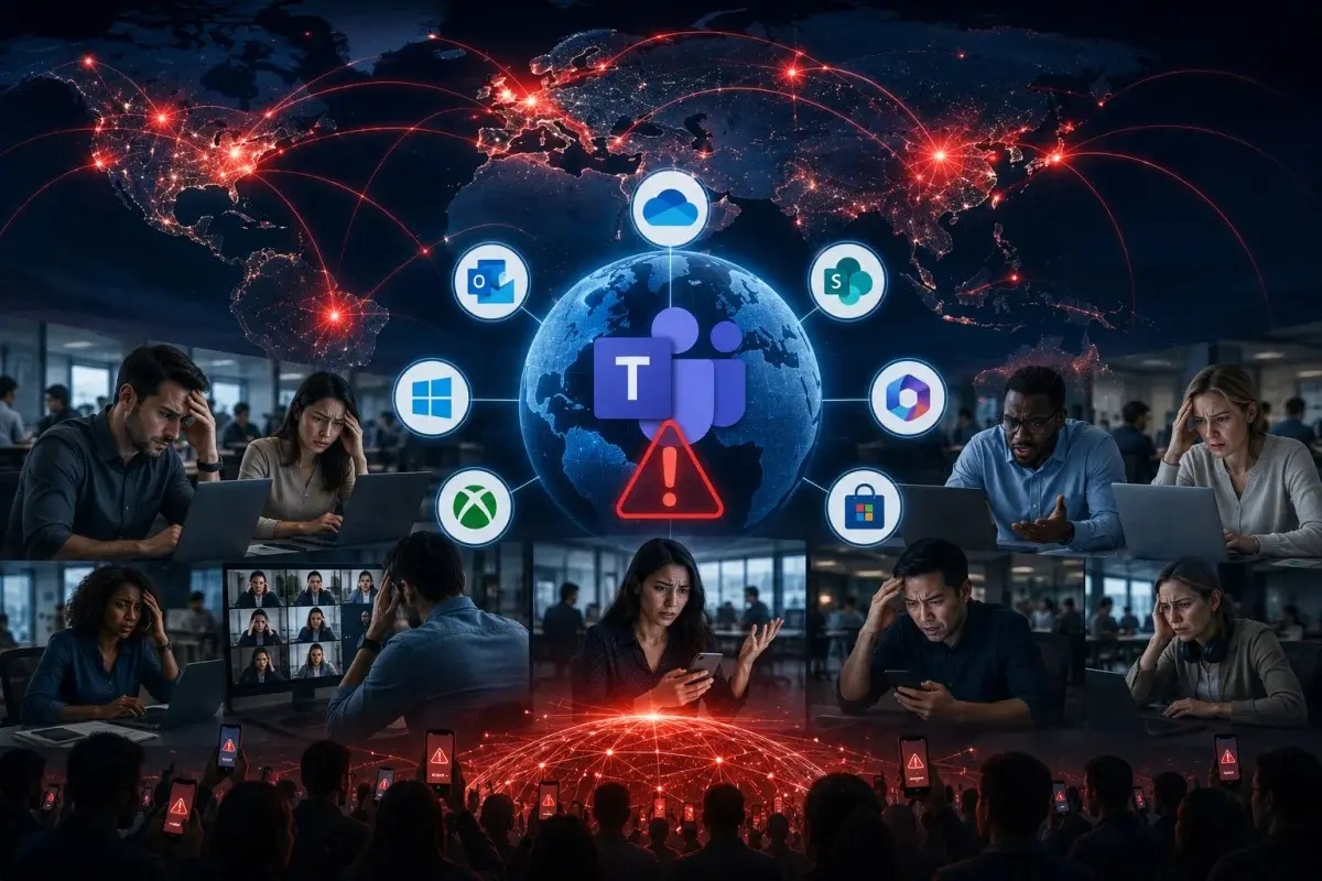 Teams outage affecting users worldwide and highlighting the scale of recent Microsoft service disruptions